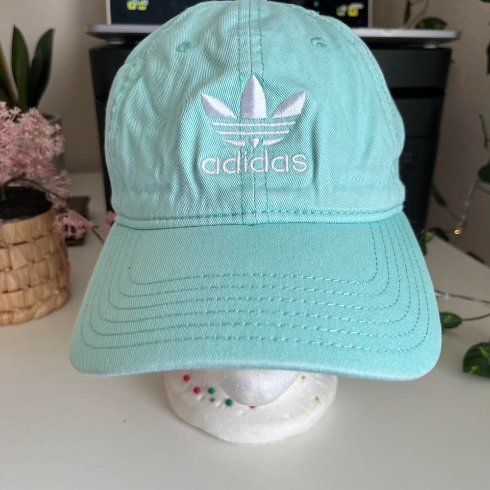 Adidas Teal White Logo Hat